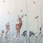 Aperçu du papier peint des animaux enchantés, par Marjolaine Berthet Interior Design, Architecte d'intérieur à Lyon 69