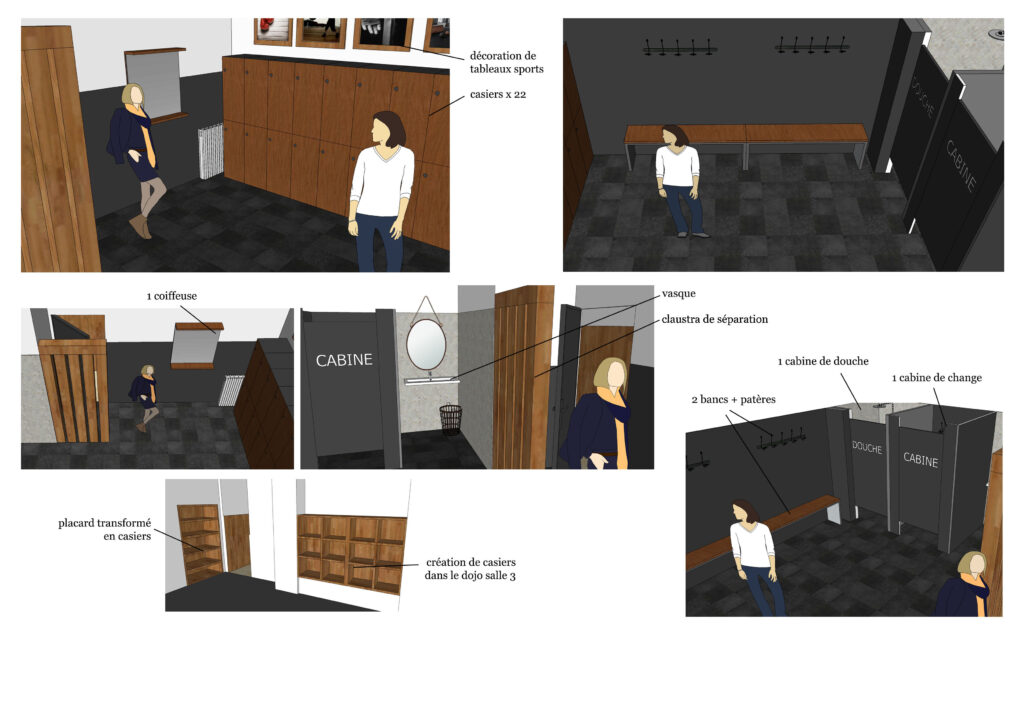 Modélisation CDR - Rénovation d'un club de sports 1000m2 à Lyon